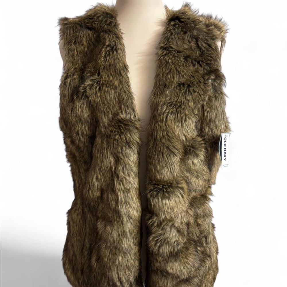 Old Navy Brown Faux Fur Vest